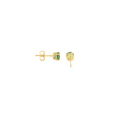 14k Yellow Gold 0.86 ctw Stud Montana Sapphire Earrings