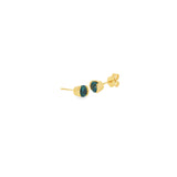 14k Yellow Gold 0.60 ctw Half Bezel Montana Sapphire Earrings