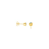 14k Yellow Gold 0.60 ctw Half Bezel Montana Sapphire Earrings