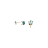 14k White Gold 2.27ctw Stud Montana Sapphires Earrings