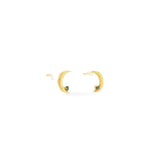 14k Yellow Gold 0.04ctw Moon Montana Sapphire Earrings