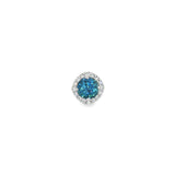 14k White Gold 0.72ctw Montana Sapphire Halo Pendant