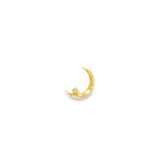14k Yellow Gold 0.05ctw Montana Sapphire Moon Pendant