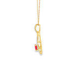 14k Yellow Gold 0.54ctw Ruby Drop Pendant