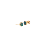 14k Yellow Gold Bezel Opals Earrings