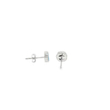 14k White Gold Opal Earrings
