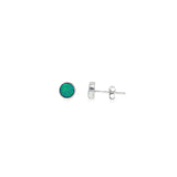 14k White Gold Opal Earrings