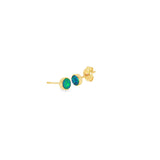 14k Yellow Gold Opal Earrings