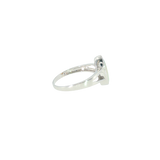 14k White Gold 0.90 ctw Opal Bezel Women's Ring