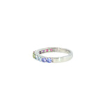 Sterling Silver Multi-Color Gemstone Ring