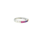 Sterling Silver Multi-Color Gemstone Ring