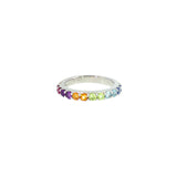 Sterling Silver Multi-Color Gemstone Ring