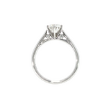 14k White Gold 1.11 ctw Solitaire Diamond Engagement Ring