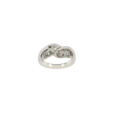 14k Two-tone 0.75 ctw Curved Diamond Engagement Ring