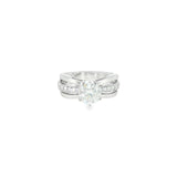 14k White Gold 1.82 ctw Modern Diamond Engagement Ring