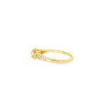 14k Yellow Gold 0.18 ctw Halo Diamond Engagement Ring