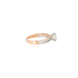 14k Rose Gold 1.58 ctw Modern Diamond Engagement Ring