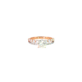 14k Rose Gold 1.58 ctw Modern Diamond Engagement Ring