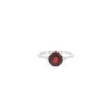 14k White Gold 1.69 ctw Garnet Solitaire Women's Ring