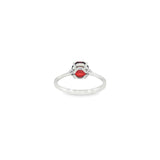 14k White Gold 1.69 ctw Garnet Solitaire Women's Ring