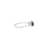 14k White Gold 1.69 ctw Garnet Solitaire Women's Ring