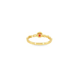 14k Yellow Gold 0.31ctw Garnet Nature Inspired Women's Ring