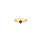 14k Yellow Gold 0.31ctw Garnet Nature Inspired Women's Ring