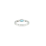 14k White Gold 0.30ctw Blue Topaz Geometric Women's Ring