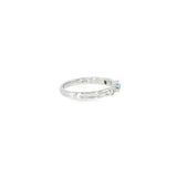 14k White Gold 0.30ctw Blue Topaz Geometric Women's Ring