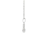 14k White Gold 0.95ctw Blue Topaz Geometric Necklace