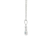 14k White Gold 0.95ctw Blue Topaz Geometric Necklace
