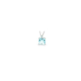 14k White Gold 0.79ctw Sky Blue Topaz Solitaire Pendant