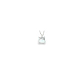 14k White Gold 0.79ctw Sky Blue Topaz Solitaire Pendant