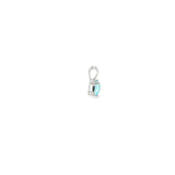 14k White Gold 0.79ctw Sky Blue Topaz Solitaire Pendant