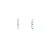 Sterling Silver Small Hoop Turquoise Earrings