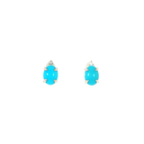 Sterling Silver Stud Turquoise Earrings