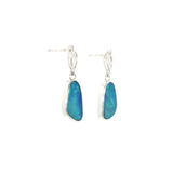Sterling Silver Dangle Opal Earrings