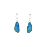 Sterling Silver Dangle Opal Earrings