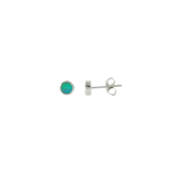 Sterling Silver Stud Opal Earrings