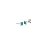 Sterling Silver Stud Opal Earrings