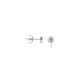 Sterling Silver Stud Opal Earrings
