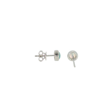 Sterling Silver 0.58ctw Stud Opal Earrings