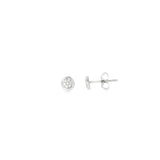 Sterling Silver 0.08 ctw Stud Diamond Earrings