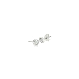 Sterling Silver 0.08 ctw Stud Diamond Earrings