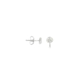 Sterling Silver 0.08 ctw Stud Diamond Earrings