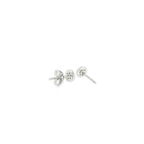 Sterling Silver 0.08 ctw Stud Diamond Earrings