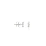 Sterling Silver 0.15 ctw Vintage Inspired Diamond Earrings