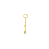 14k Yellow Gold 0.15ctw MT Yogo Sapphire Free Form Pendant