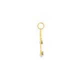 14k Yellow Gold 0.15ctw MT Yogo Sapphire Free Form Pendant