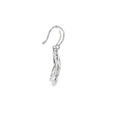 Sterling Silver 0.03 ctw Diamond Heart Earrings